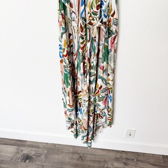 [World Market] Tropical Print Boho Oversized Jumpsuit NWT Size Small Medium S/M - Picture 9 of 12